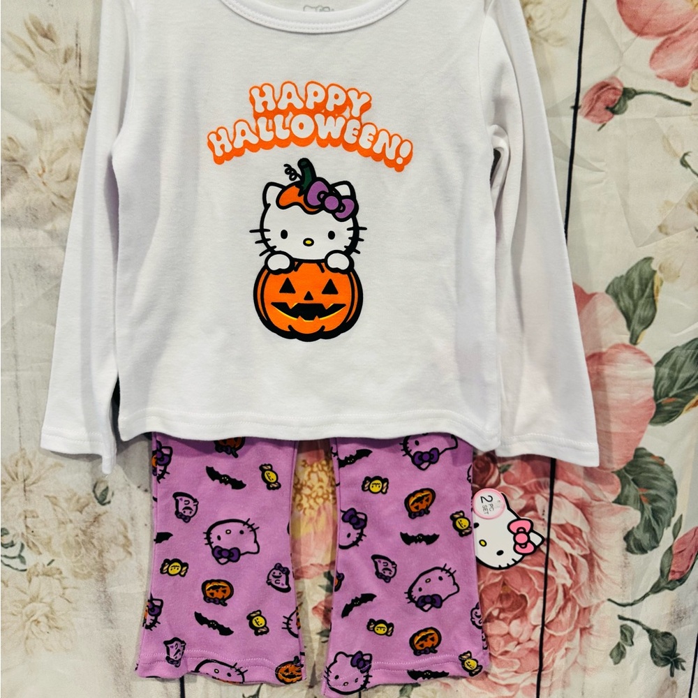 Hello Kitty Baby Girl "Happy Halloween" 3 Piece Set 24 Months Pumpkin NWT
